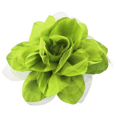 180650-YGN- LIME GREEN COLOR FLOWER BROOCH